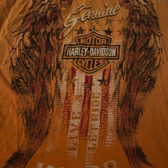 Harley-Davidson Orange Winged Muscle Tank - Picture 6 of 9
